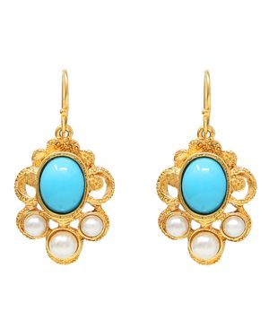 Turquoise Fishhook Earrings