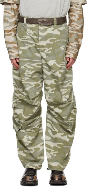 Diesel Pantalon cargo Arne-B kaki
