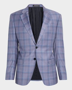 Men's Oversized Plaid Sport Coat