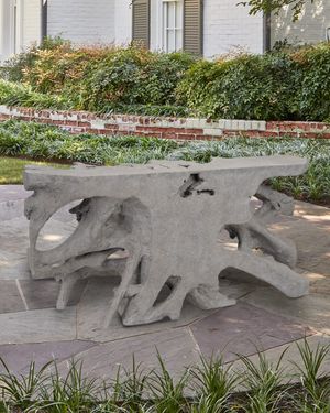 Cast Root Console, Charcoal Stone