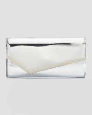 Emmie Metallic Leather Clutch Bag