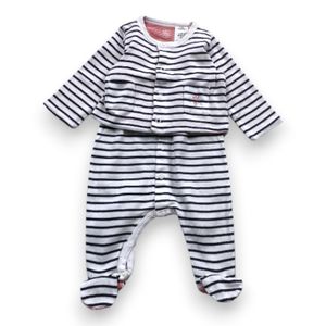 Petit Bateau - Seconde Main - Ensemble bébé blanc - 1 mois - Taille 1M - Blanc