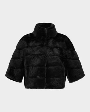 Mink-Like Faux Fur Bolero