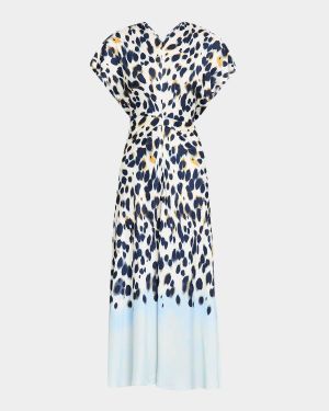 Remy Printed Short-Sleeve Midi Dress