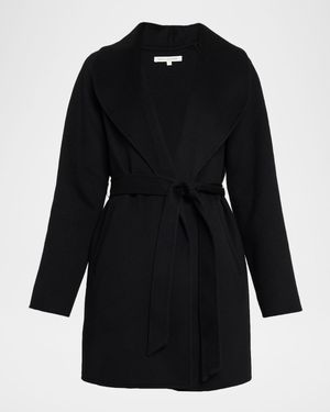 Double-Face Cashmere & Wool Wrap Coat