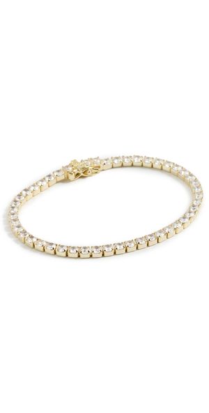 SHASHI Medium Tennis Bracelet Gold One Size