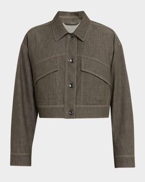 Denim Cropped Jacket