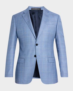 Men's Houndstooth Plaid Sport Coat