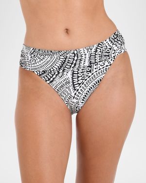 Dream Catcher Shirred Band Hipster Bikini Bottoms