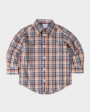 Boy's Plaid Button-Front Shirt, Size 2-4