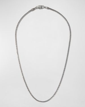 Men's Woven Sterling Silver Necklace