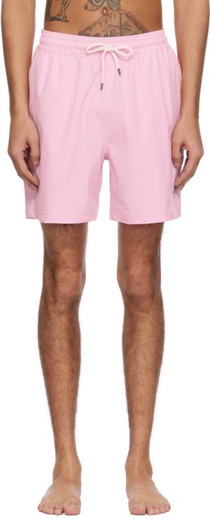 Polo Ralph Lauren Pink 5.75-Inch Traveler Classic Swim Shorts