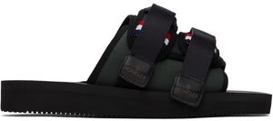 Moncler Sandales Slideworks kaki et noir