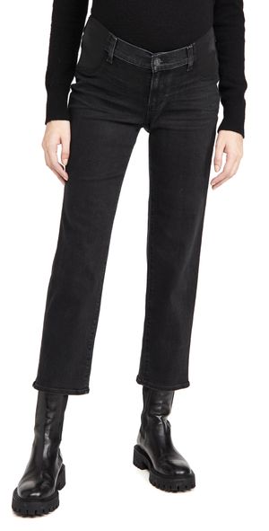 PAIGE Maternity Noella Straight Jeans Black Willow 34
