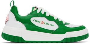 Casablanca Green & White Court Sneakers