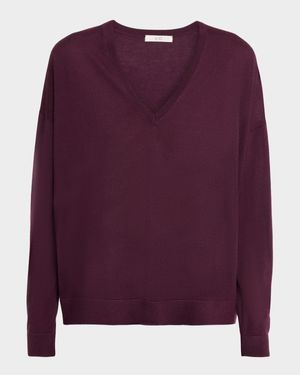 V-Neck Loose-Fit Cashmere Sweater