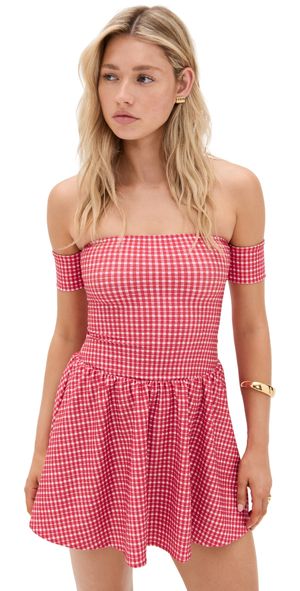 Bella Venice The Kat Mini Dress Red Gingham XS