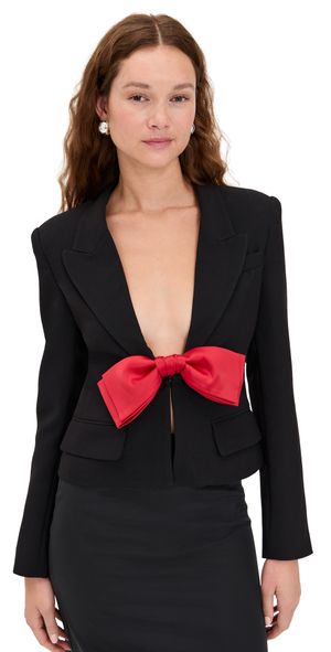 BARDOT Dilone Bow Front Blazer Black L