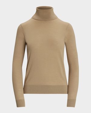 Cashmere Jersey Turtleneck Sweater