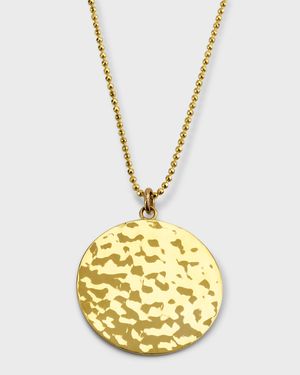 Hammered Disc Pendant Necklace