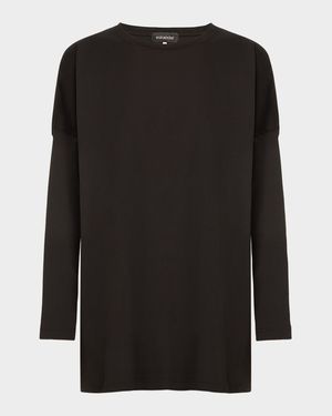 Round Neck Long Sleeve Cotton T-Shirt