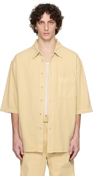 LEMAIRE Beige S/S Denim Shirt