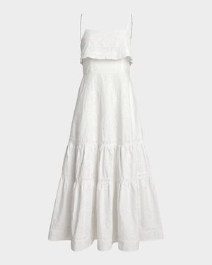 Cotton Eyelet Tiered Maxi Dress