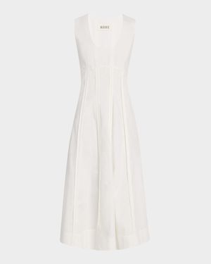 Sculptural Poplin Midi Dress