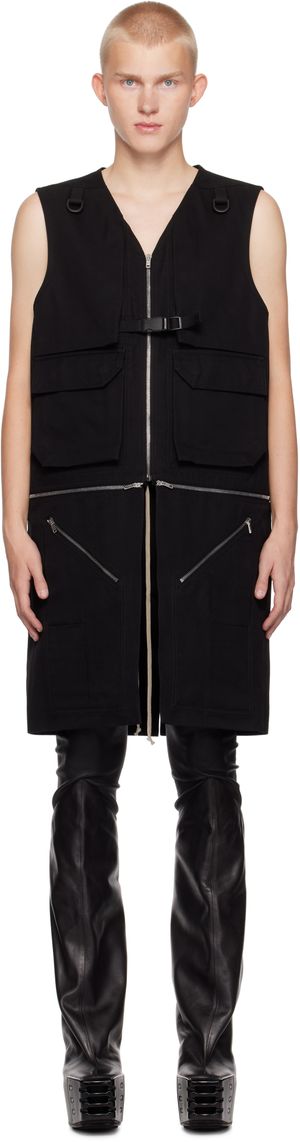 Rick Owens Black Porterville Utility Vest