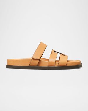 Ines Sport Leather Slide Sandals