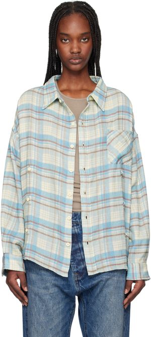 R13 Chemise deux façons bleue