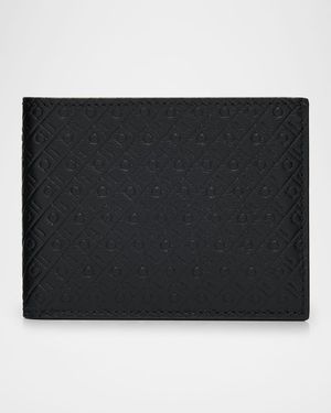 Men's Embossed Monogram Leather Bifold Wallet
