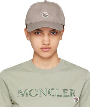 Moncler Taupe Logo Cap