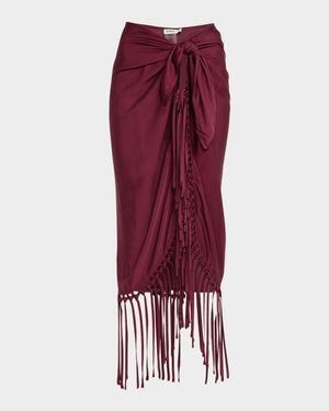 Elara Fringe-Trim Pareo Coverup