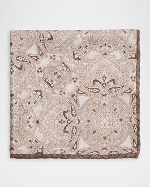 Men's Silk Paisley Pocket Square