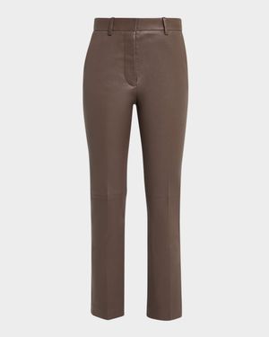 Coleman Cropped Leather Pants