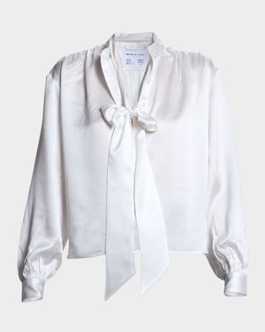The Tie-Neck Silk Blouse