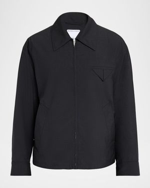Men's Wool Triangle-Pocket Full-Zip Blouson