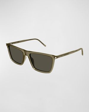 Men's SL 668 Acetate Rectangle Sunglasses