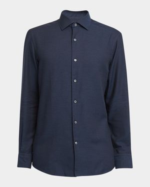 Men's Cashmere-Cotton Cashco Sport Shirt