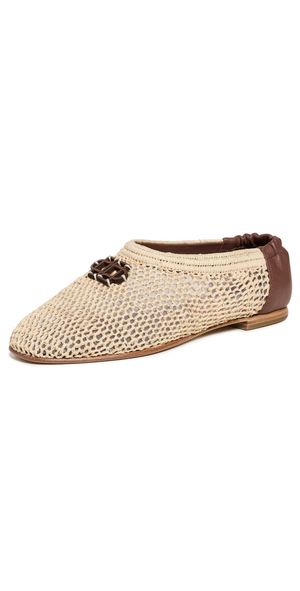 SIMKHAI Eden Raffia Ballet Flats Natural 40
