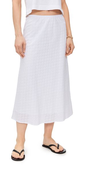 LNA Waialea Eyelet Skirt White M