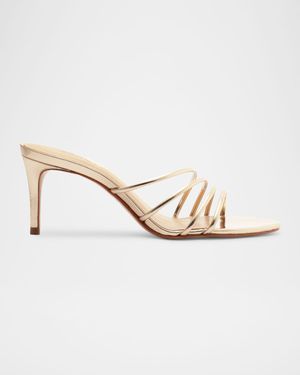 Inez Strappy Metallic Slide Sandals