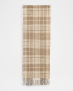 Men's Cashmere Tartan Check Scarf