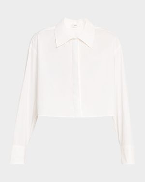 Maude Cropped Button-Front Top