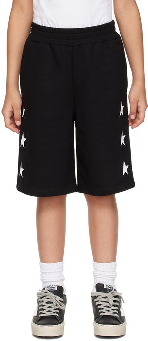 Golden Goose Kids Black Star Shorts