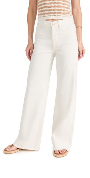 DL1961 Hepburn Wide Leg High Rise Jeans Eggshell 32