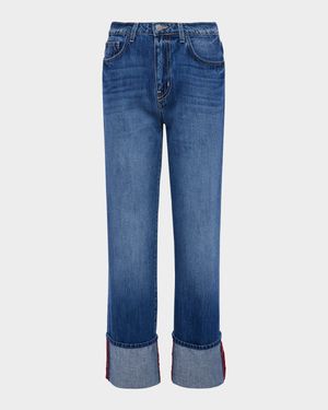 Leighton Ultra High-Rise Cuffed Stovepipe Jeans