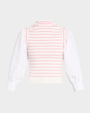 Tirza Mixed-Media Top