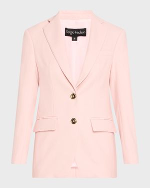 Single-Breasted Wool Blazer